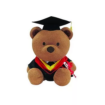 畢勝熊-BOC繽紛熊-畢業必勝限量版小熊無黑衣黑帽畢棕色熊