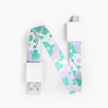 Mohzy USB環狀傳輸線-Micro USB (花卉系列)繡球花