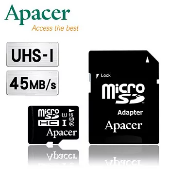 Apacer 宇瞻 16G MicroSDHC UHS-I Class10 記憶卡