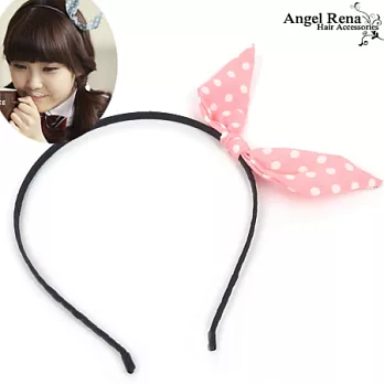 【Angel Rena】韓國人氣廣告麻豆兔耳朵髮箍-粉紅色系