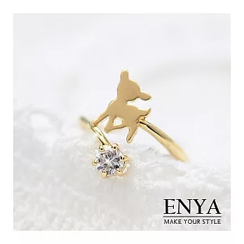 Enya★童趣可愛小鹿斑比戒指金色