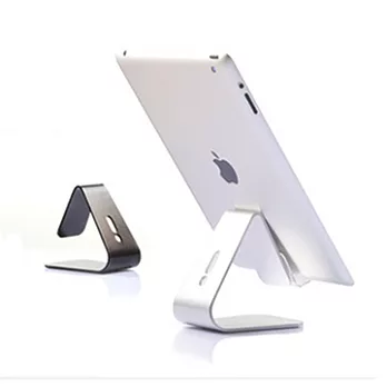 無痕強力吸附式 iPad 平板手機萬用支架桌架銀色