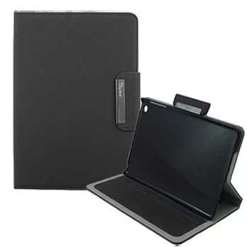 Lilycoco iPad mini 超輕巧多功能 斜布紋 側掀皮套黑色