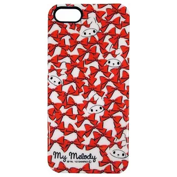 SANRIO 美樂蒂緞帶蝴蝶結 iPhone5保護殼(二色可選)紅色