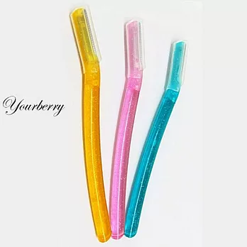 悠貝莉Youberry果凍色 安全修眉刀 長柄(3入)