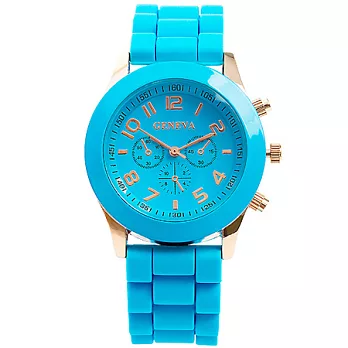 Watch-123 繽紛馬卡龍-爆款輕甜時尚果凍腕錶-瑞典藍
