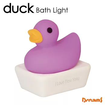 日本 Dreams 小鴨LED防水沐浴漂浮氣氛燈紫