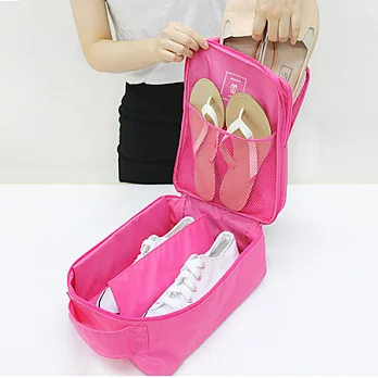 第二代旅行鞋袋(可裝3雙)-桃粉