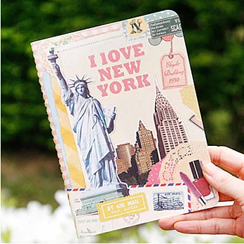 Vintage 條紋筆記本(M)-紐約