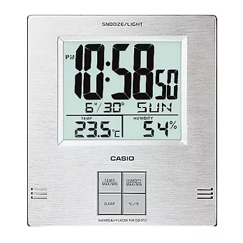 CASIO卡西歐溫度／溼度大字幕LED電子貪睡鬧鐘 DQ-950S