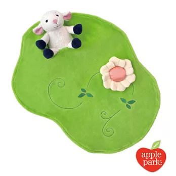 【 美國 Apple Park 】有機棉手指玩偶安撫巾 - 綠地小羊