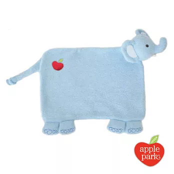 【 美國 Apple Park 】有機棉安撫巾彌月禮盒 - 藍色大象