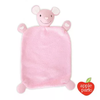 【 美國 Apple Park 】有機棉安撫巾彌月禮盒 - 粉紅鼠