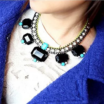 [Bling Q]華麗宮廷黑寶石大氣項鍊