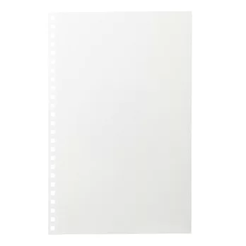[MUJI 無印良品]PP封面活頁可書寫相本補充/A4.5頁.白