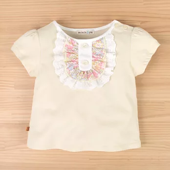 百事特童裝e店【minihope】宮廷風荷葉上衣120鵝黃