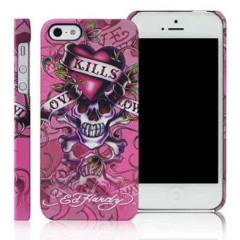 ED HARDY 暗黑LKS IPHONE 5/5S保護殼-粉