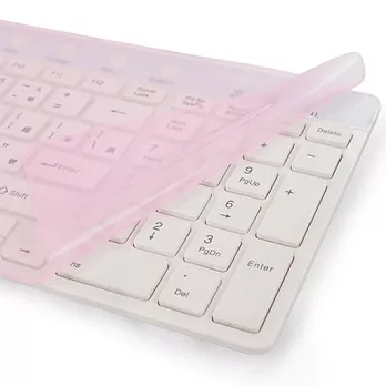 NB鍵盤/桌上型鍵盤 通用型 霧面鍵盤果凍保護膜透明粉