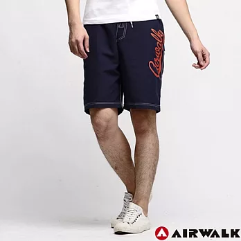 【美國 AIRWALK】沙灘男孩海灘褲-男(深海藍)L深海藍-L