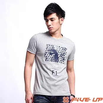 【FIVE UP】想像無界棉圓領Tee-男(潮淺灰)XL潮淺灰-XL
