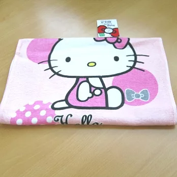 Hello Kitty 凱蒂貓-復古紅圓點- 大毛巾3入