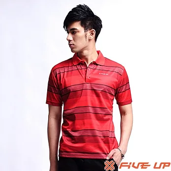 FIVE UP】激光騎士條紋吸排POLO衫-男(帥桃紅)XL帥桃紅-XL
