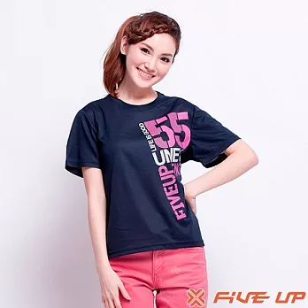 【FIVE UP】美麗青春吸排圓領Tee-女(深海藍)M深海藍-M