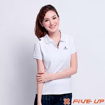 【FIVE UP】雅致純色POLO衫-女(經典白)S經典白-S