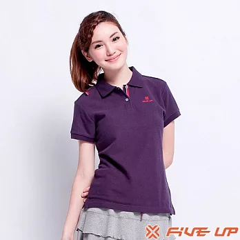 【FIVE UP】雅致純色POLO衫-女(深情紫)S深情紫-S