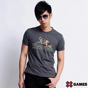 美國X GAMES】極速青蛙棉圓領Tee-男(勁中灰)L勁中灰-L