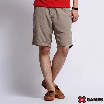 美國X GAMES】享樂輕夏平織五分褲-男(中卡其)XL中卡其-XL