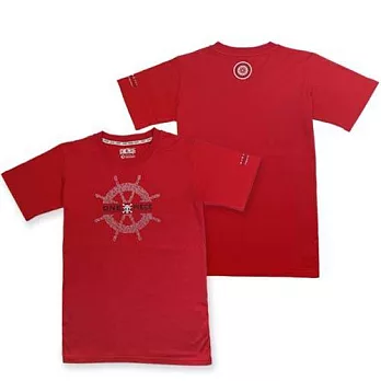 航海王-潮流T-shirt(船舵)S紅色