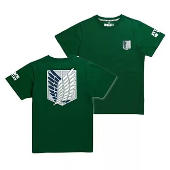 進擊的巨人-潮流T-shirt(調查兵團)S綠色