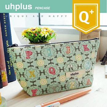 uhplus Q-plus寬底筆袋/ Alphabet