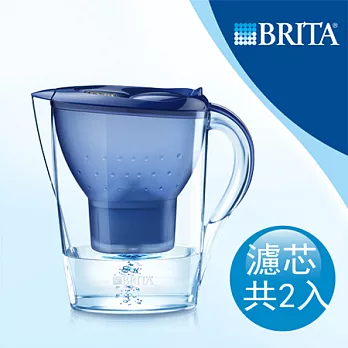 德國BRITA 3.5L 馬利拉記憶型濾水壺(藍)+Maxtra 濾芯一支 (共兩支濾芯組合)