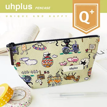 uhplus Q-plus寬底筆袋/ 動物農莊