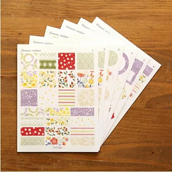 Flowery 花樣貼紙組(6入)