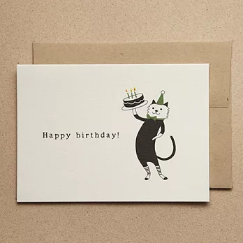 《SFwalkingbeans》卡片/生日卡- 一隻貓 Happy Birthday