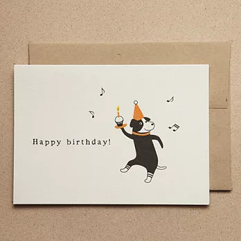 《SFwalkingbeans》卡片/生日卡- 一隻狗 Happy Birthday