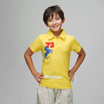 【C.H.K.】男童數字貼布繡POLO衫100明黃