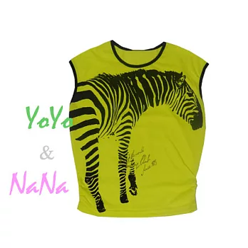 精品童裝yoyo&nana-A100-6387-野生斑馬T-#11，黃色130亮黃