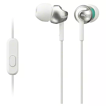 SONY智慧型手機進階線控入耳式耳麥EX110AP白色W