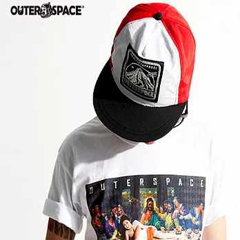 OUTERSPACE outdoor山脈帽紅白