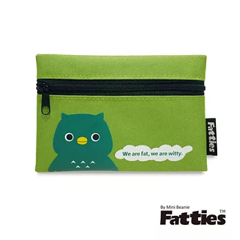 【Fatties】零錢包(內附鑰匙圈)-貓頭鷹(綠色)
