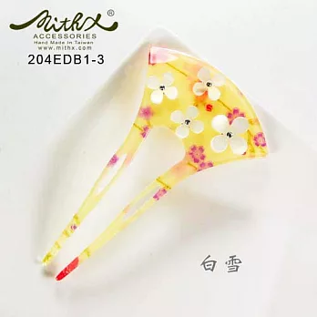 【MITHX】彩舞靜,和風扇形髮簪,髮插,髮飾,氣質亮麗優雅白雪