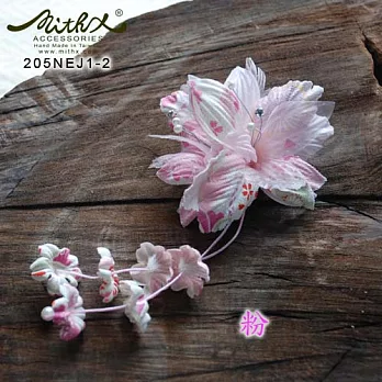 【MITHX】三色,櫻花彩,和風百合,小側夾,胸花,頭飾,造型髮飾_粉