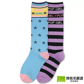 【博客來嚴選】女童甜美風中高筒襪C組 15~19cm S(2入)