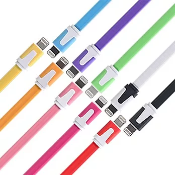 ★糖果10色可雙面使用★ iPHONE 5 / IPAD mini 彩色糖果雙面充電傳輸線熱情紅
