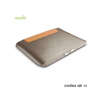 moshi Codex Air 13 可攜式電腦防震包鈦金灰