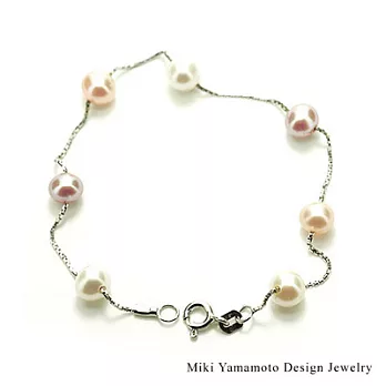 【山本美樹】宓 淡水珍珠手鍊珍珠色